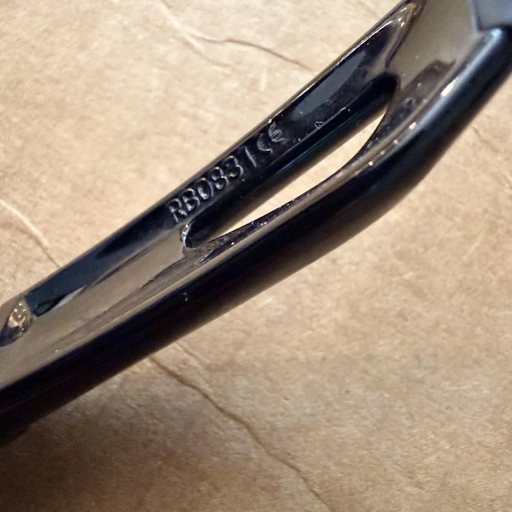 RIVBOS RB0831 Sunglasses Mens 64mm Black Gray Tinted Wrap Plastic Sport